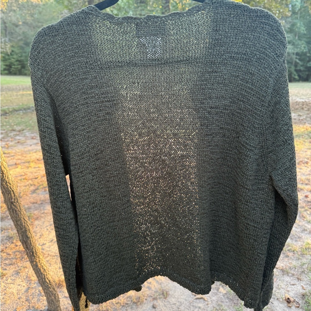 Coldwater Creek Cardigan Women’s Size Large Green Knit - Picture 8 of 10